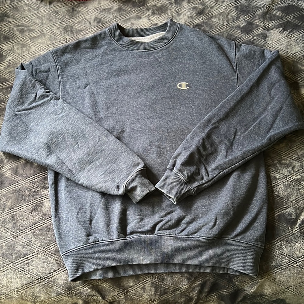 Vintage Champion ECO authentic navy blue crew neck sweatshirt